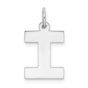Sterling Silver Amanda Collection Medium Block Style Initial I Pendant